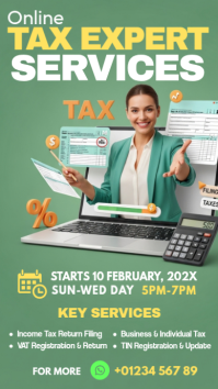 Online TAX Services Historia de Instagram template