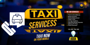 Online Taxi Services Ad Template