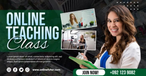 Online Teaching Class Изображение, которым поделились на Facebook template