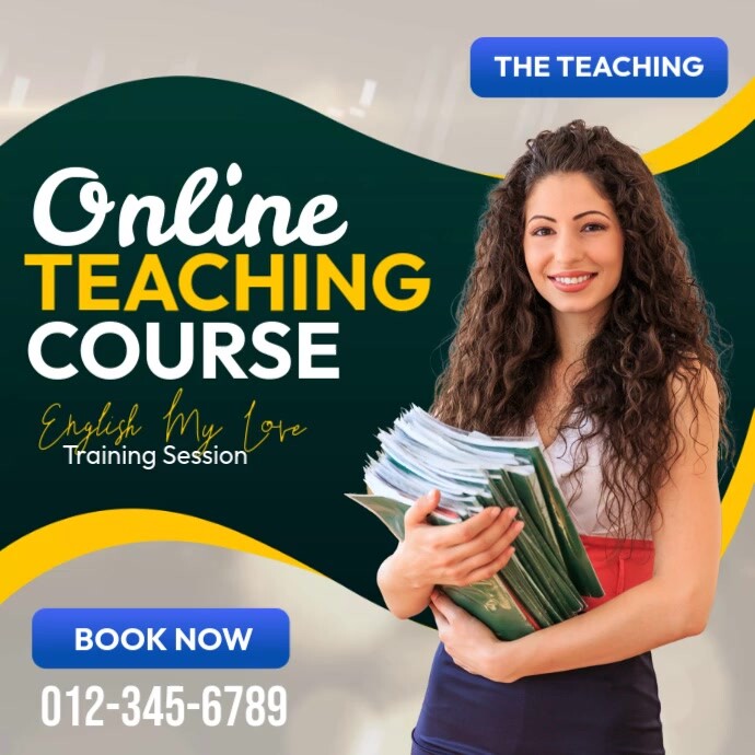 Plantilla de Online Teaching Course | PosterMyWall