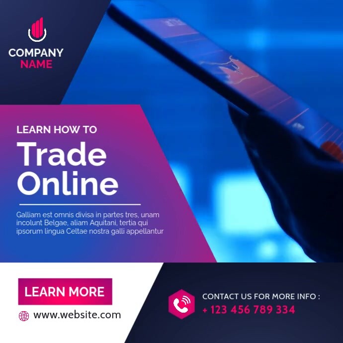 Online trading investing services template de | PosterMyWall