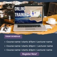 online training classes table Квадрат (1 : 1) template