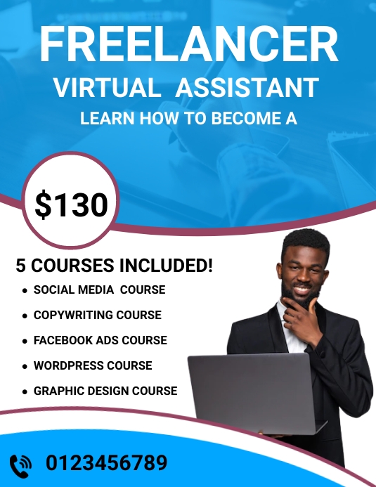 online training course flyers template