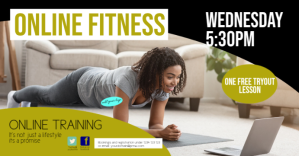 Online Training fitness cover marketing sport template
