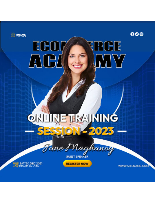 Online Training Post Template | PosterMyWall
