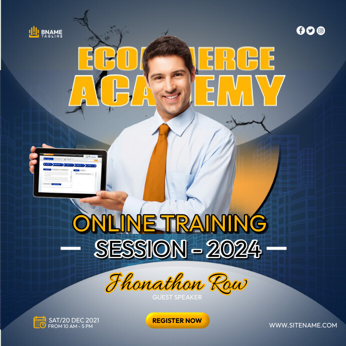 Online Training Post Template | PosterMyWall