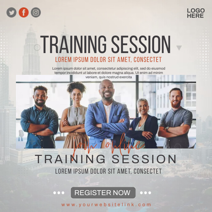 Online Training Session Template | PosterMyWall