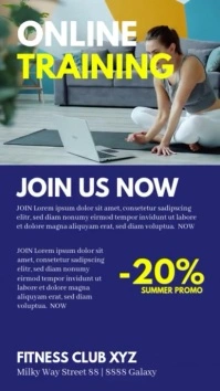 Online Training workshop Sport Lessons Ad Instagram Story template