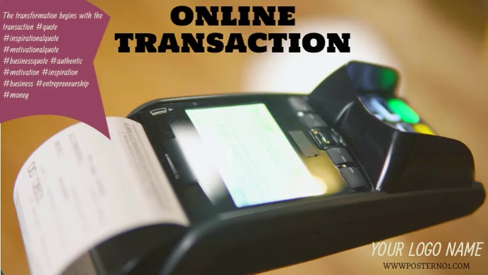 Open Transaction Poster Copy of online transaction | PosterMyWall