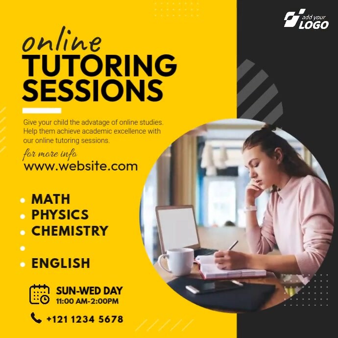 Online Tutor Ad Template | PosterMyWall