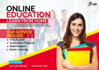 Online Tutor Ad Template Postcard