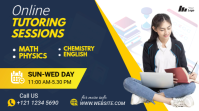 Online Tutoring Sessions Ad Zdjęcie tytułowe kanału na YouTube template