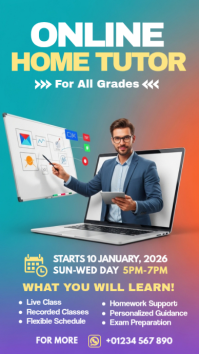 Online Tutor Historia de Instagram template