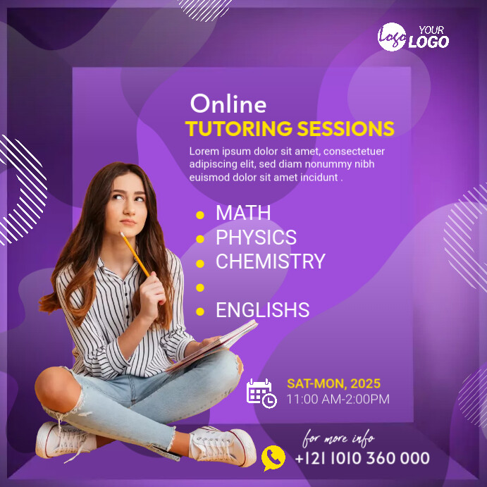 Online Tutor Service Ad Template | PosterMyWall