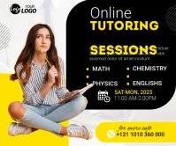 Online Tutor Service Ad Template Large Rectangle
