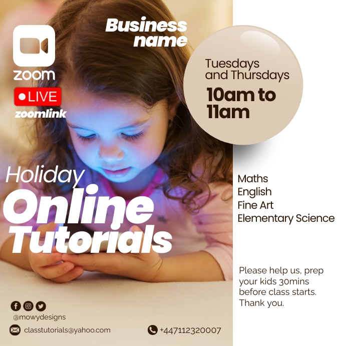 Online Tutorial Advertisment Template | PosterMyWall