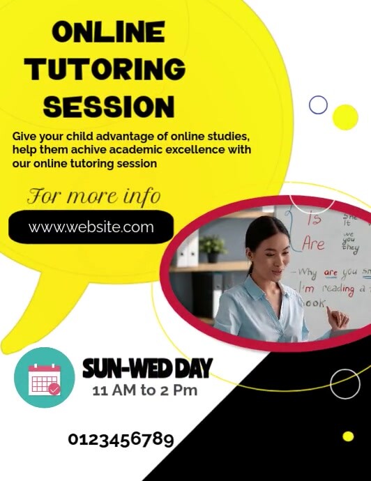 Tution Layout online tutoring, tution Template | PosterMyWall
