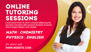 Online Tutoring Ad blog header post template
