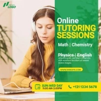 Online Tutoring Ad Instagram Post template