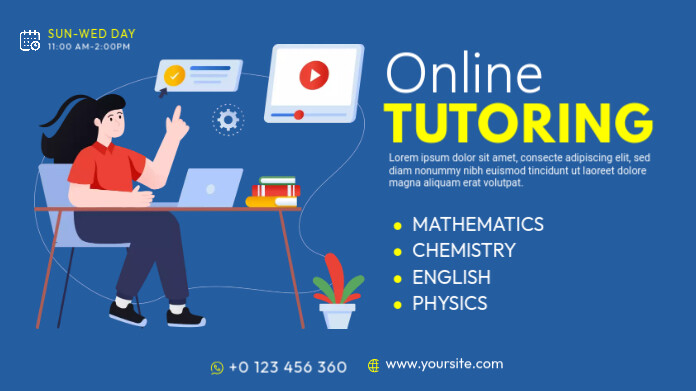 Online Tutoring Ad Template | PosterMyWall