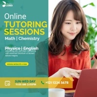 Online Tutoring Ad Instagram Post template