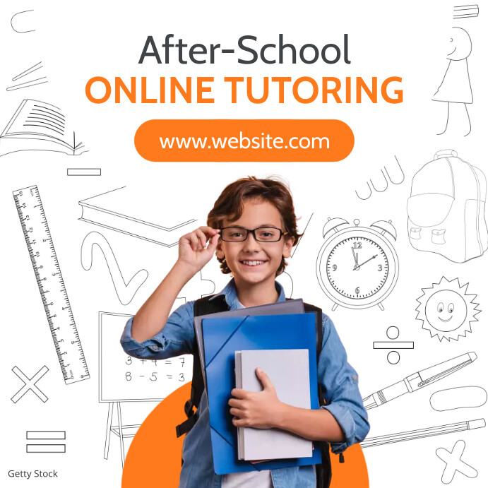 online tutoring and classes minimal advertise Instagram 帖子 template