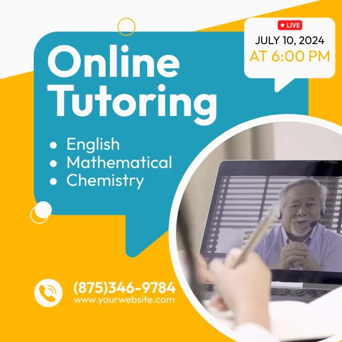 Online Tutoring Template | PosterMyWall