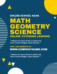 online tutoring lessons flyer template Volante (Carta US)