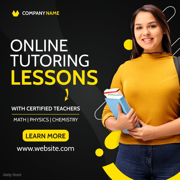 online tutoring lessons instagram post banner Template | PosterMyWall