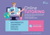 Online Tutoring Postcard Carte postale template
