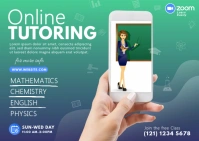 Online Tutoring Postcard template