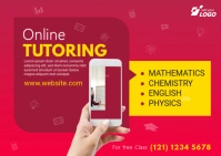 Online Tutoring Postcard template