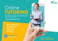 Online Tutoring Postcard Poskaart template