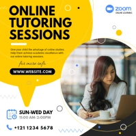 Online Tutoring Service Ad Publicación de Instagram template