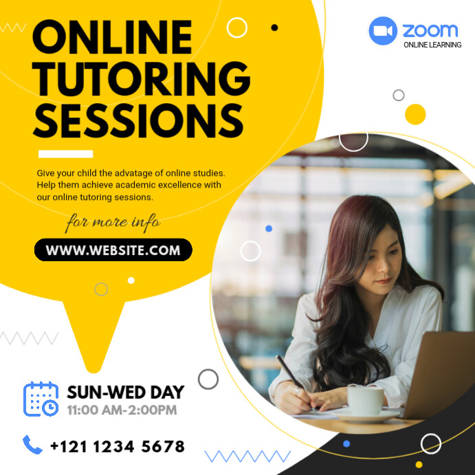 Online Tutoring Service Ad Template | PosterMyWall