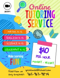 Online Tutoring Service Flyer template