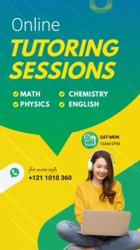 Online Tutoring Service Instagram Story Templ template