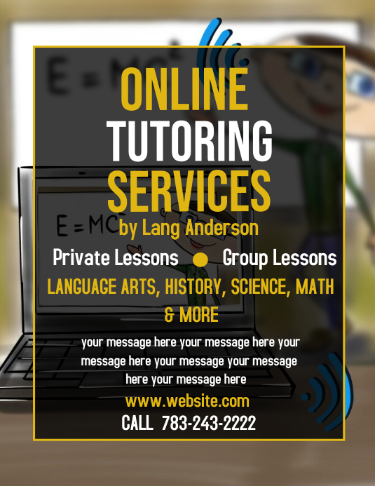 Online Tutoring services, homework help, Template | PosterMyWall