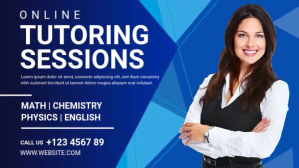Online Tutoring Session Banner Ad Digital Display (16:9) template