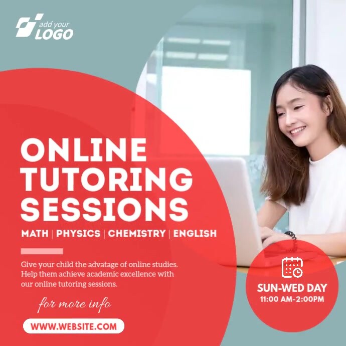 Copia de Online Tutoring Sessions Ad | PosterMyWall