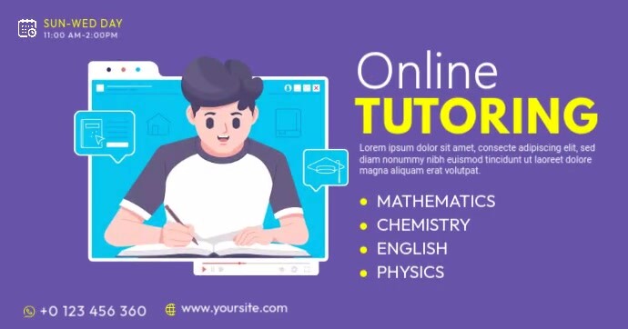 Online Tutoring Sessions Ad Template | PosterMyWall