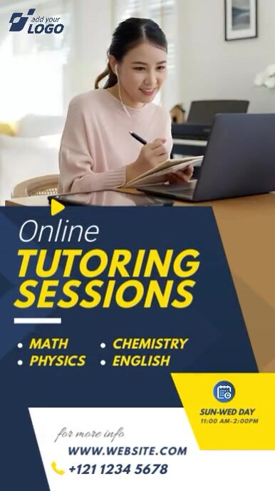 Online Tutoring Sessions Ad Template | PosterMyWall