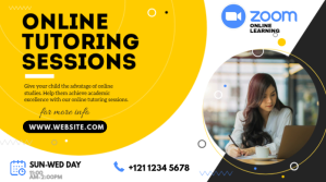 Amarelo Online Tutoring Promotion Twitter-bericht Template
