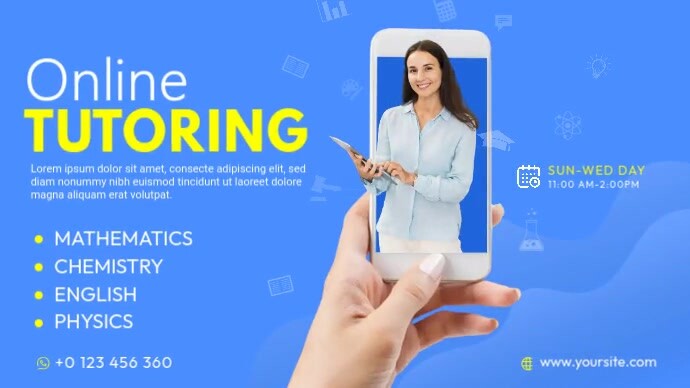 Online Tutoring Sessions Ad Template | PosterMyWall