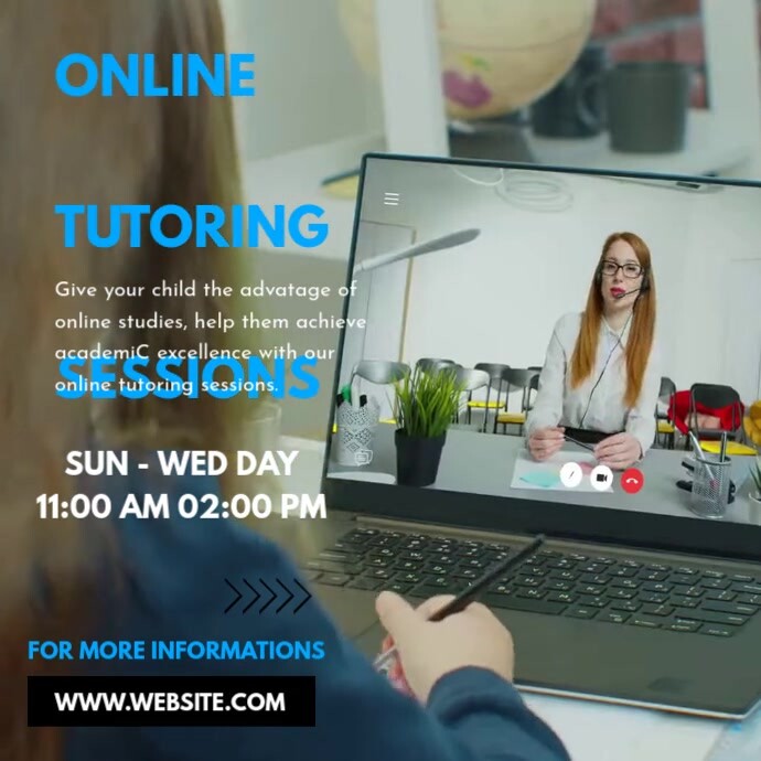 Tutor Copy Copy of Online Tutoring Sessions Ad | PosterMyWall