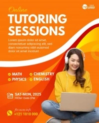Online Tutoring Sessions banner ad Instagram Portrait template