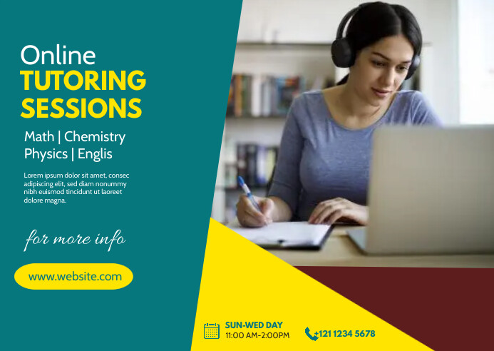 Tutoring Session Example Copy of Online tutoring sessions | PosterMyWall