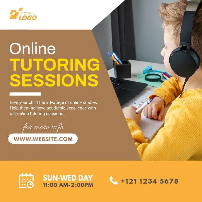 Online Tutoring Sessions Template | PosterMyWall