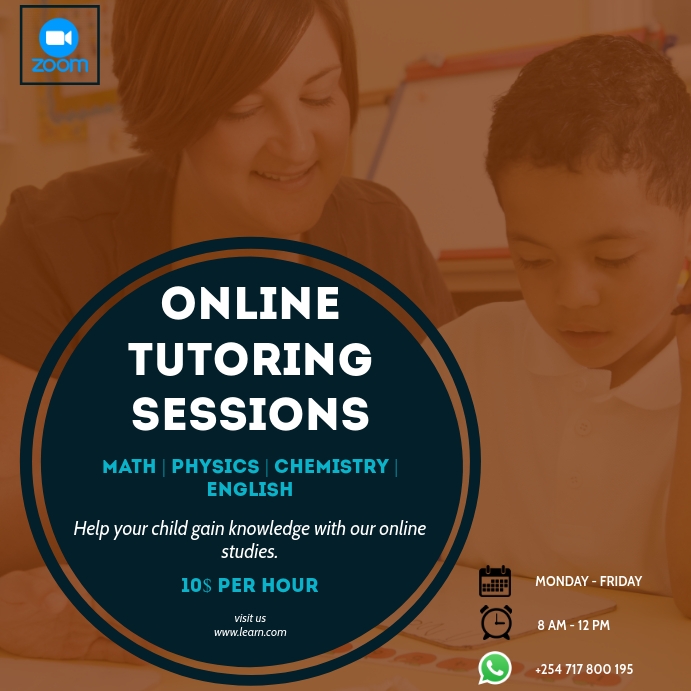 ONLINE TUTORING SESSIONS FLYER Template | PosterMyWall