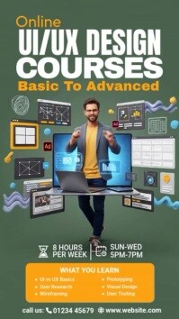 Online UI/UX Design Course Instagram Story template